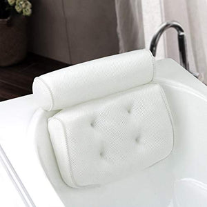 Bath Pillow Bathtub Cushion 3D Spa Pillow, White