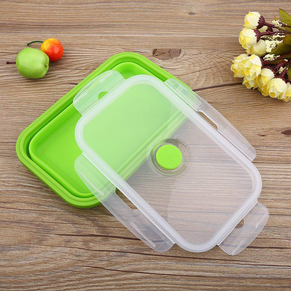 BPA Free Food Grade Silicone Collapsible Food Container Silicone Lunch Box  - China Silicone Storage Box and Silicone Box price